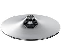 CLP Plato Base Metálico Redondo 38,5 cm, Pie de Repuesto para Taburete de Bar, Robusto y Estable, con Aro Antideslizante, en Cromo o Negro Mate, Color:Cromado, Tamaño:41.5 cm