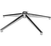 CLP Repuesto para Silla De Oficina Metálico I Base Universal En Forma De Cruz Cuadrado I Soporte para Sillas Giratorias, Color:Cromado