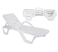 CLP Set de 4 tumbonas Havana - Color: blanco