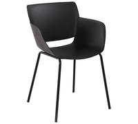 Silla alpena plástico negro 54x58x80 cm