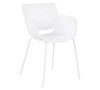 Silla alpena plástico blanco 54x58x80 cm