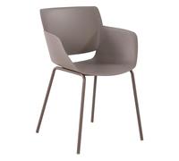 Silla alpena plástico gris topo 54x58x80 cm