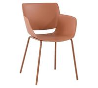 Silla alpena plástico terracota 54x58x80 cm