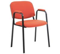Silla apilable de conferencia ken pro de tela rojo 55x53x79 cm