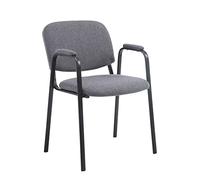 Silla apilable de conferencia ken pro de tela gris 55x53x79 cm