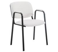 Silla apilable ken pro de polipiel simil cuero blanco 55x53x79 cm