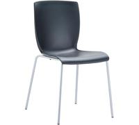 CLP Silla Apilable Mio I Silla De Exterio/Interior con Estructura De Polipropileno I Silla Juvenil Resistente I Silla De Jardín I Color: Color:Negro