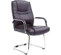 Silla cantiléver xxl attila simil cuero marrón 67x60x104 cm