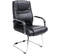 Silla cantiléver xxl attila simil cuero negro 67x60x104 cm