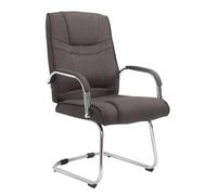Silla cantiléver xxl attila tapizada en tela gris oscuro 67x60x104 cm