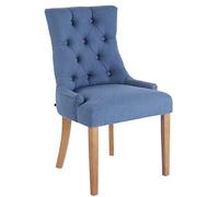 Silla de comedor aberdeen en tela azul 58x55x92 cm