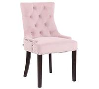 Silla de comedor aberdeen en terciopelo rosado 58x55x92 cm