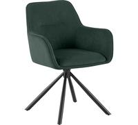Silla de comedor tipton de pana verde 59x58x84 cm