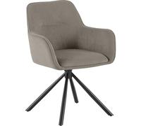 Silla de comedor tipton de pana gris topo 59x58x84 cm