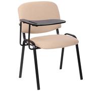 Silla conferencia ken con mesa plegable & en tela crema 71x53x81 cm