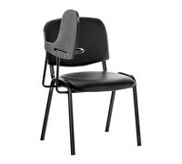 Silla conferencia ken con mesa plegable simil cuero negro 71x53x81 cm