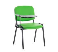 CLP Silla Confidente Ken con Brazo Extensible para Escritura I Silla para Academias con Pala Flexible para Apuntes I Silla de Conferencia Tapiza, Color:Verde Claro