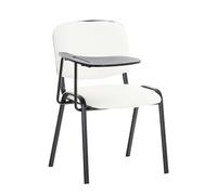Silla conferencia ken con mesa plegable simil cuero blanco 71x53x81 cm