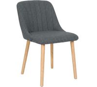CLP Silla de Comedor Acolchada Arie con Respaldo, tapizada en Tela, Estructura de Madera hasta 150 kg para Cocina y salón | Color Gris Claro