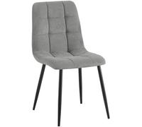 CLP Silla de Comedor Antibes I Silla de Cocina tapizada con Funda de Pana Acolchada I Carga máxima 150 kg Color:Gris