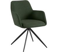CLP Silla de Comedor Cord, Silla tapizada Olema, Silla de Cocina giratoria con Mecanismo de Giro de 180°, Capacidad de Carga hasta 150 kg, Color:Verde Claro