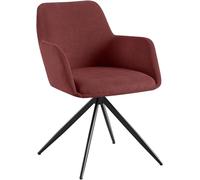CLP Silla de Comedor Cord, Silla tapizada Olema, Silla de Cocina giratoria con Mecanismo de Giro de 180°, Capacidad de Carga hasta 150 kg Color:Burdeos
