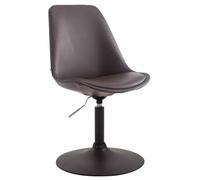 CLP Silla De Comedor Maverick Tapizada En Simil Cuero I Butaco De Salón Regulable en Altura & Giratoria I | Color marrón Color del Marco Negro