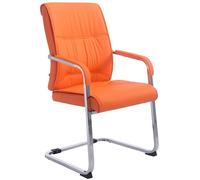 Silla de conferencia anubis simil cuero naranja 65x58x102 cm