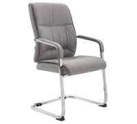 Silla de conferencia anu n tela gris 65x58x102 cm