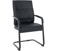 Silla de conferencia anubis simil cuero negro/negro 65x58x102 cm