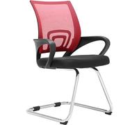 CLP Silla De Conferencia Eureka En Estilo Cantilever Eureka I Silla de Oficina Moderna con Reposabrazos & Sin Ruedas, Color:Rojo