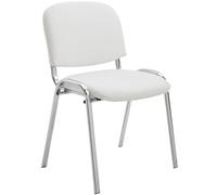 Silla de conferencia ken chrom simil cuero blanco 48x54x79 cm