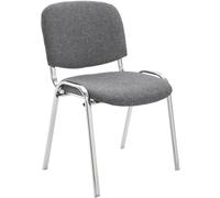 Silla de conferencia ken chrom en tela gris 48x54x79 cm