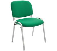 CLP Silla De Conferencia Ken Chrom En Tela I Silla Confidente Apilable I Silla De Oficina Sin Ruedas con Base de Metal I Color:, Color:Verde Claro