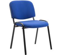 CLP Silla De Conferencia Ken V2 Tapizada En Tela & Apilable I Silla de Reuniones Confidente con Base De Metal | Color Azul