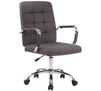 CLP Silla De Escritorio Deli Pro En Tela | Silla Ejecutiva Giratoria & Regulable En Altura I Silla De Oficina con Ruedas Color:Gris Oscuro