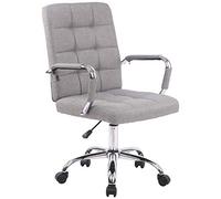 CLP Silla De Escritorio Deli Pro En Tela | Silla Ejecutiva Giratoria & Regulable En Altura I Silla De Oficina con Ruedas, Color:Gris