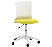 CLP Silla De Oficina Apolda I Imitación De Cuero I Tela I Silla De Escritorio Ergonómica I Silla con Estructura De Plástico y Regulable, Color:Verde Claro, Material:Tela