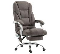 CLP Silla De Oficina De Masaje Pacific Tapizada En Tela I Silla De Escritorio Relax Regulable En Altura & Giratorio | Color Gris Oscuro