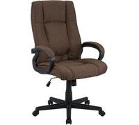 CLP Silla de Oficina ergonómica con Ruedas y regulación de Altura, Silla de dirección Regulable en Altura, Silla giratoria Sparta | Color marrón