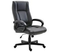 CLP Silla de Oficina ergonómica con Ruedas y regulación de Altura, Silla de dirección Regulable en Altura, Silla giratoria Sparta, Color:Negro