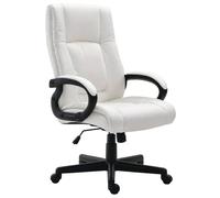 CLP Silla de Oficina ergonómica con Ruedas y regulación de Altura, Silla de dirección Regulable en Altura, Silla giratoria Sparta Color:Blanco