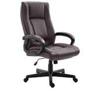 CLP Silla de Oficina ergonómica con Ruedas y regulación de Altura, Silla de dirección Regulable en Altura, Silla giratoria Sparta, Color:marrón