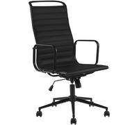 CLP Silla de Oficina ergonómica Nelson, Silla de Escritorio con Mecanismo de inclinación, Ajustable en Altura y giratoria Color:Negro