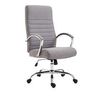 CLP Silla de Oficina ergonómica Valais con tapizado de Tela, giratoria Moderna, Altura Regulable, soporta hasta 136 kg Color:Gris