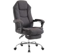 CLP Silla de Oficina Funda de Tela Castle I Silla de Escritorio con reposapiés I Capacidad de Carga hasta 130 kg, Color:Gris Oscuro