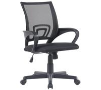 CLP Silla de Oficina Genius I Silla de Escritorio Regulable en Altura con Funda de Malla Color:Negro