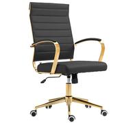 CLP Silla de oficina Havanna - Tapizada en polipiel, reposabrazos, ruedas, giratoria, negro