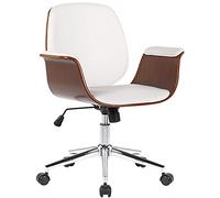 Silla de oficina kemberg madera nogal/blanco 62x69x82 cm