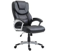 CLP Silla de oficina Texas V2 – ergonómica, ajustable en altura, giratoria, reposabrazos, negro